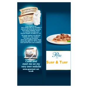 Gourmet Perle Country Surf And Turf Cat Food Pouches 12 X 85g